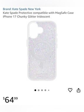 kate spade Iridescent Glitter MagSafe Phone 17 Case -